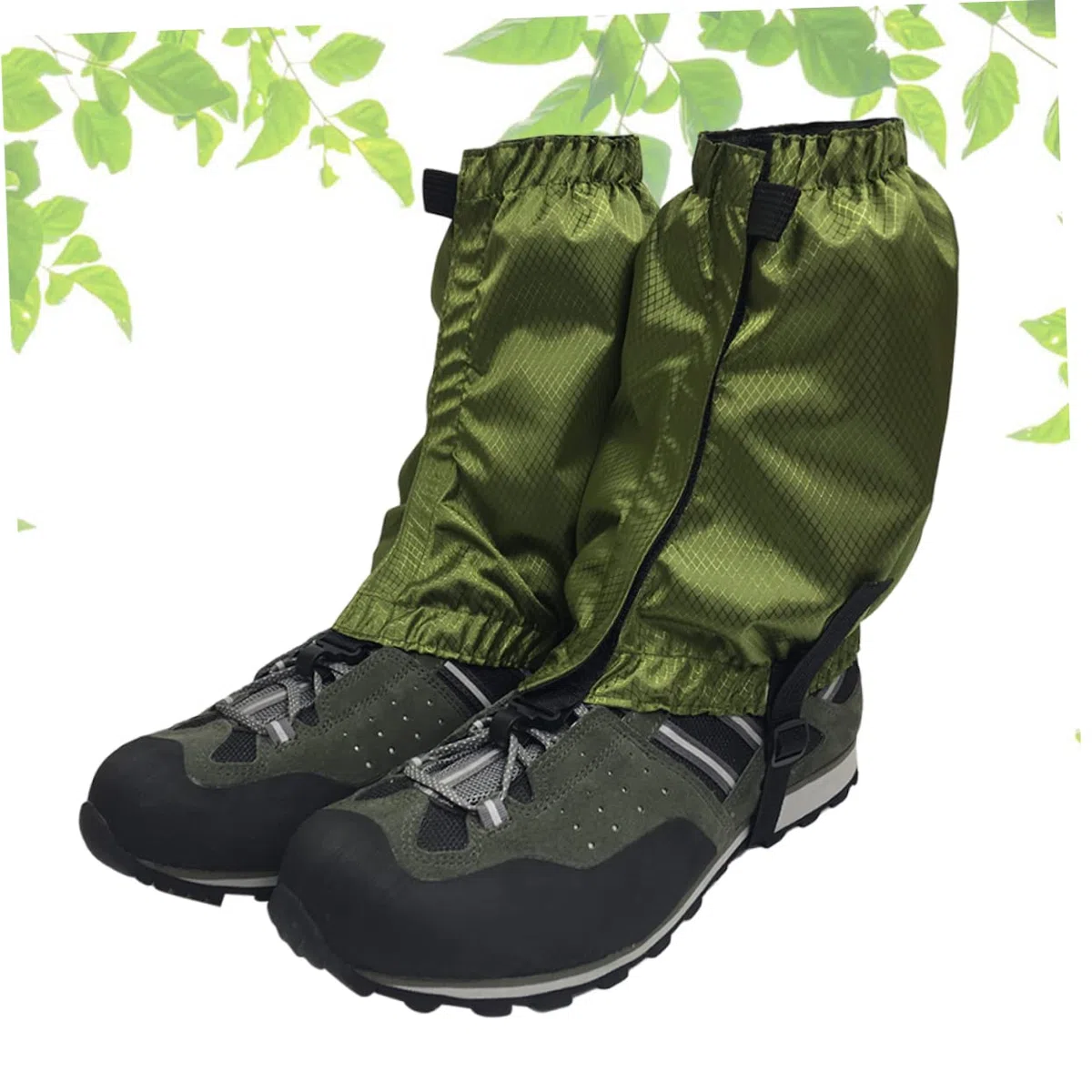 Sosoport Polaina para Caminar en el Tobillo Senderismo Polainas antidesgarro para Botas Berg Botas de Nieve Polainas Aire Polaina Impermeable para Caminar Rojo