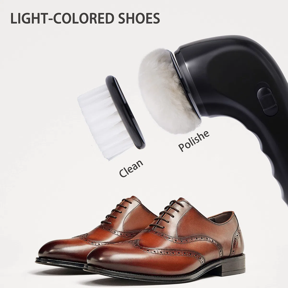 Cepillo eléctrico limpiador de zapatos, cepillo eléctrico para pulir zapatos, limpiador de polvo, kit de cuidado para zapatos de cuero