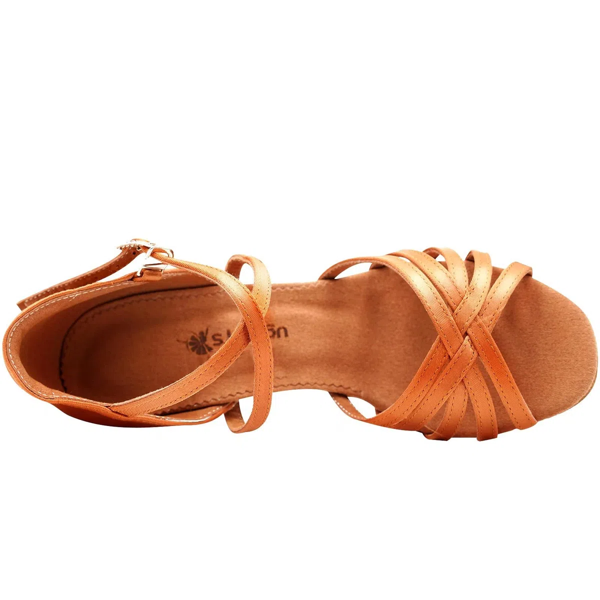 Zapatos de Latinos,Mujer Niña Satén Zapatillas Salón Salsa Baile Latino para Práctica Principiantes