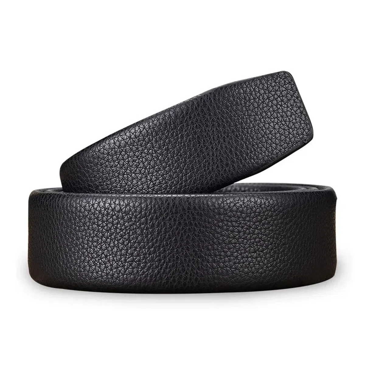 Correa de cinturón de repuesto automática de cuero PU unisex sin hebilla | 1 pieza de 3,5 cm de ancho, largo de 100 a 180 cm, piel sintética duradera, apto for uso diario.