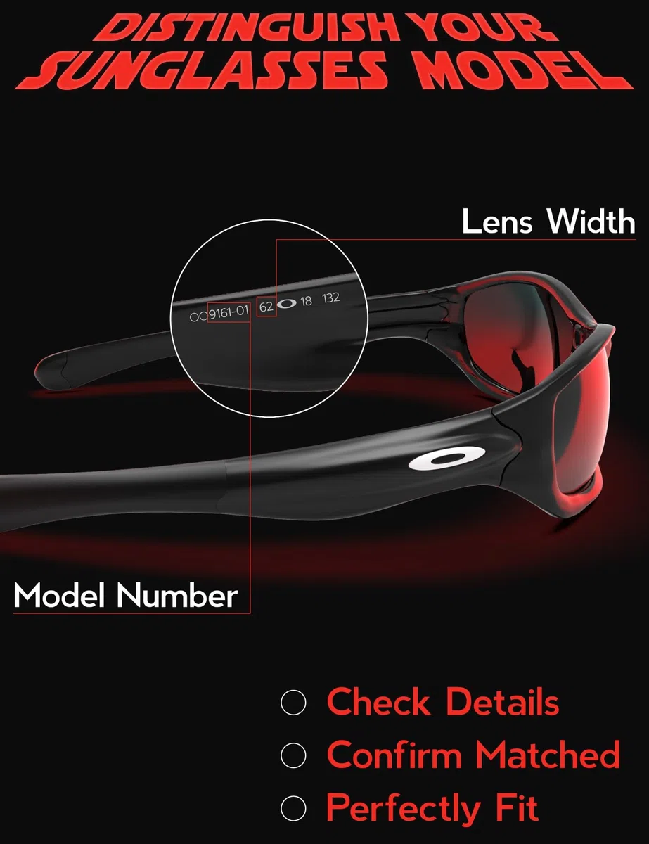 Fiskr Lentes polarizadas de repuesto compatibles con Oakley Si M Frame 2.0 OO9047, resistentes a los impactos y ajuste perfecto