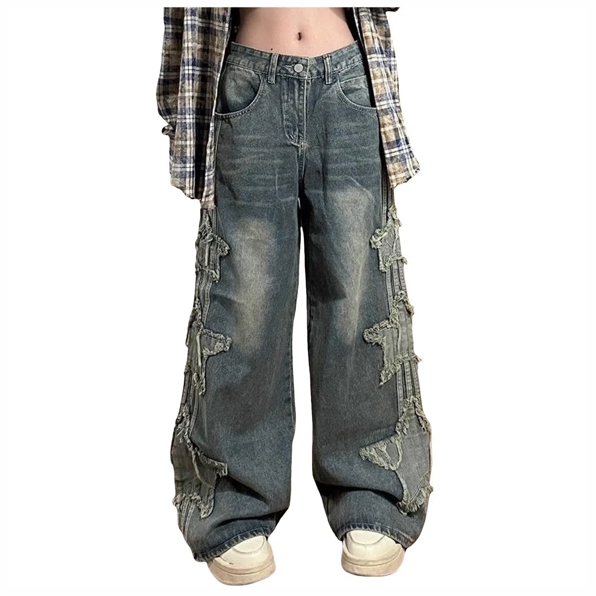 Vaqueros Mujer Ropa Pantalones Rectos Jeans Elasticos Tallas Grandes De Deportivos Baile Urbano Casual Talla Grande Anchos Y2K Push Up