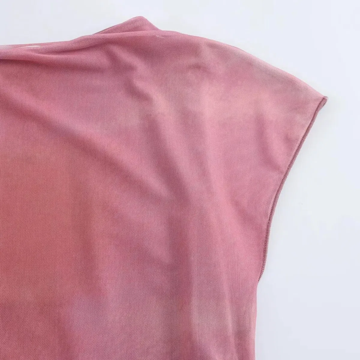 Vestido sin Mangas de Seda Plisado de Malla Plisada y Cuello pie, Elegante y asimétrico de Primavera para Mujeres
