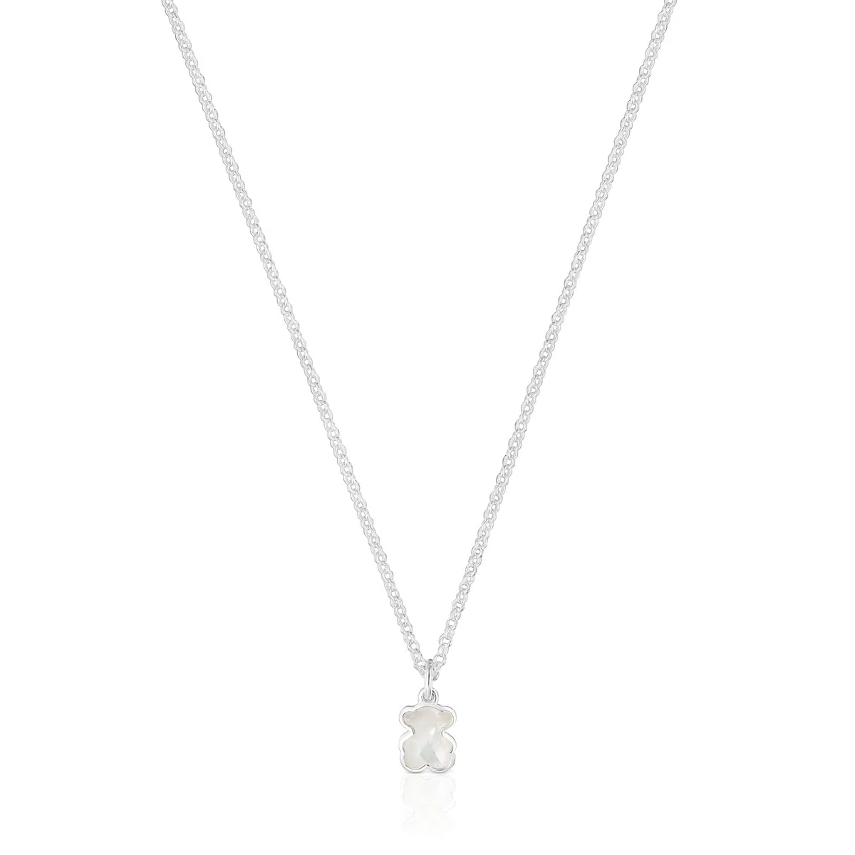 TOUS Collar corto de plata y motivo oso en nácar, Para Mujer, Colección Icon Color