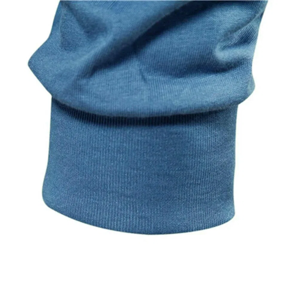 Camiseta de manga larga para hombre, informal, cuello redondo, camiseta básica, suave, ligera, ajustada, camiseta diaria de algodón para hombre.