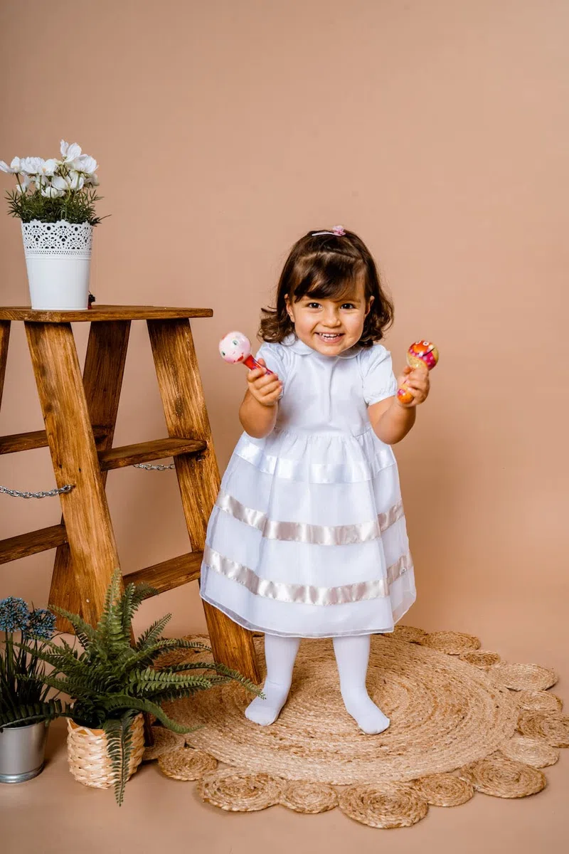 Chicco - Vestido de bautizo para niña, color dorado marfil 68 cm
