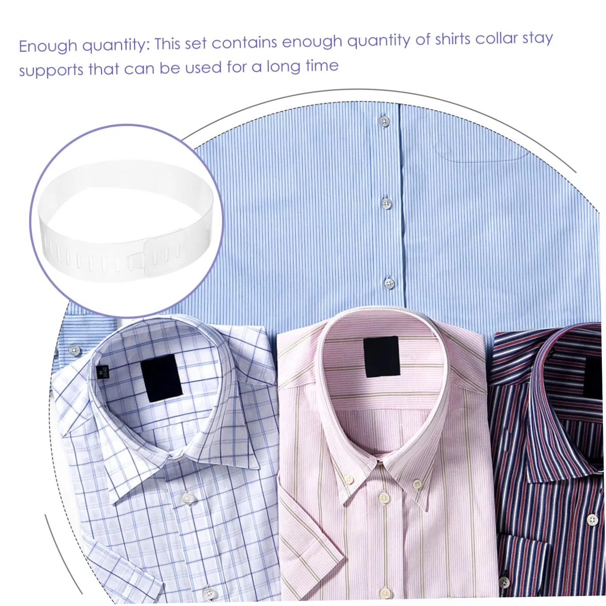 GALPADA Cuello Estribo La Camisa Se Queda Suéter Camisas Camisa De Pvc Accesorio Camisa Moldeador De Clavícula Soportes De Collar De Plástico El Plastico Transparent