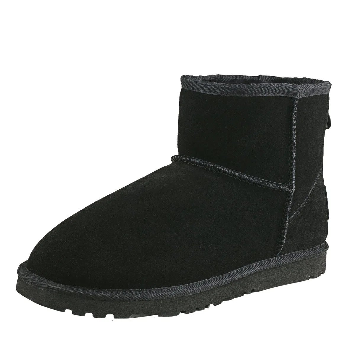 Shenduo Invierno Botines de Nieve de Cuero Clásico | Forradas de Piel Cálido Material Cuero Botas para Clima Frío