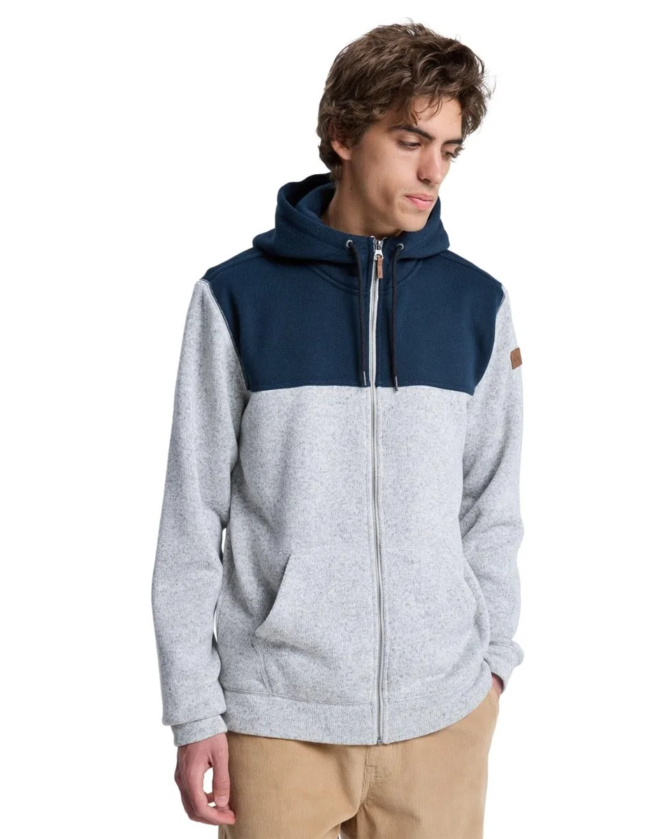 Quiksilver Keller Block Zip Suéter cárdigan Hombre (Pack de 1)