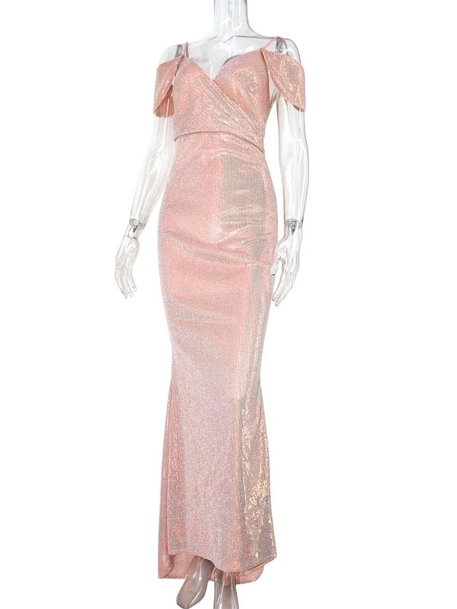 Vestido Largo De Verano con Lentejuelas Sexy Elegante para Ocasiones Formales Vestidos De Fiesta De Graduación Vestido De Noche Ajustado
