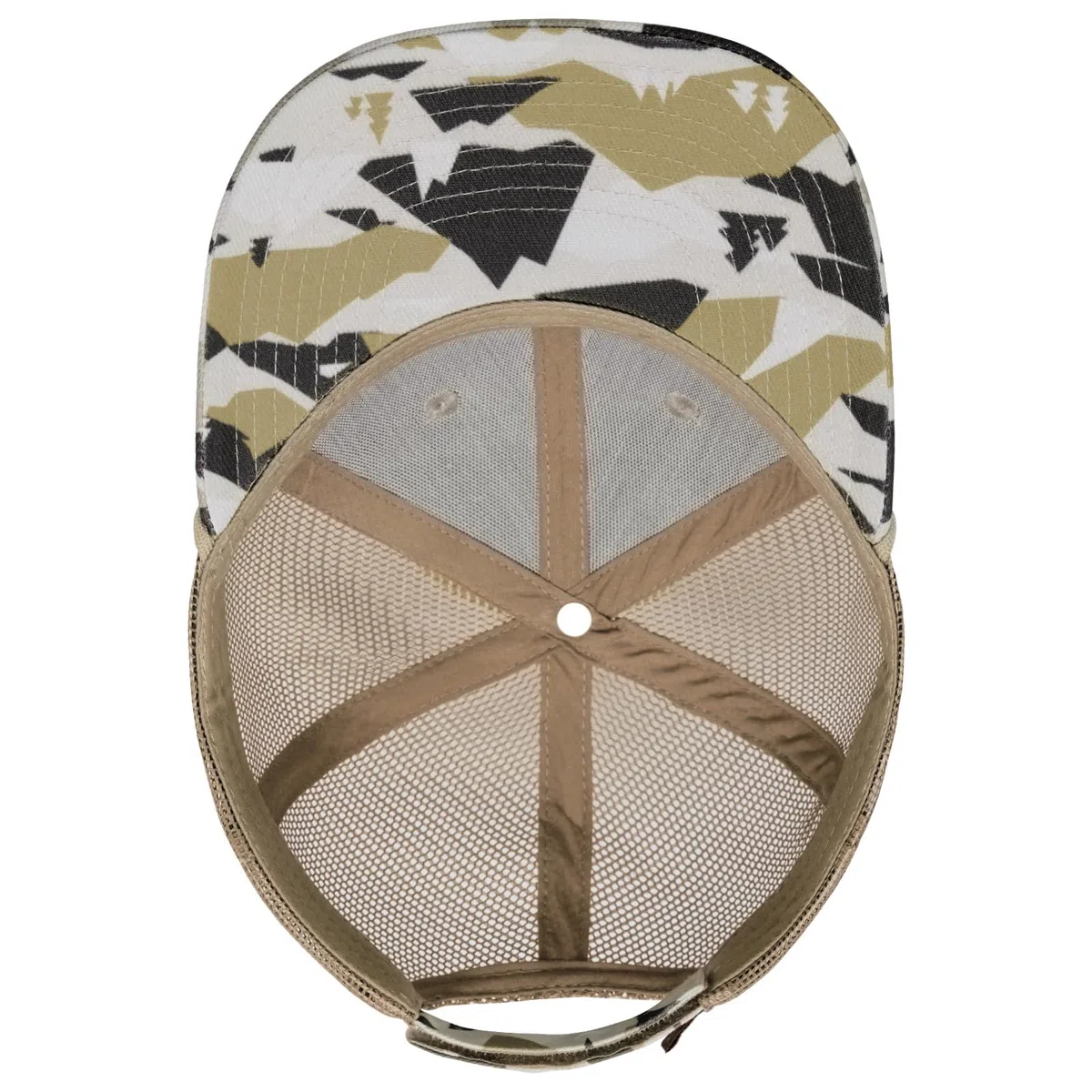 BASSDASH Gorra de béisbol bordada ajustable con cuerda de camuflaje, parte trasera de malla, para caza, pesca con mosca, camping