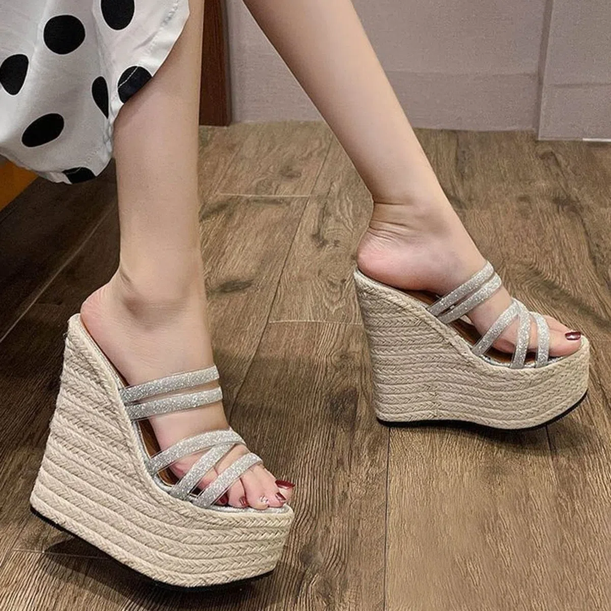 Chanclas con Plataforma Sandalias Y Palas de Mujer Sandalias con para mujer tacón de cuña ultraalto varias correas Zapatos Vestir Cuña Baja Zapatos ComoDos Vestir Gladiador