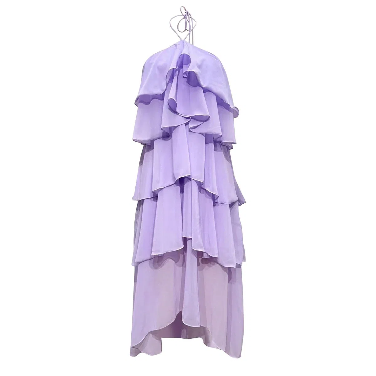 Generisch Elegante vestido de gasa con estampado floral de manga larga, vestido formal de noche para fiestas y bodas
