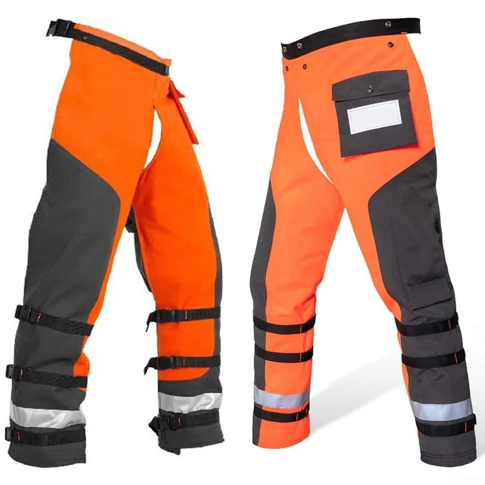Pantalones profesionales de protección de 9 capas para motosierra, ajuste rápido para corte forestal y bricolaje (M)