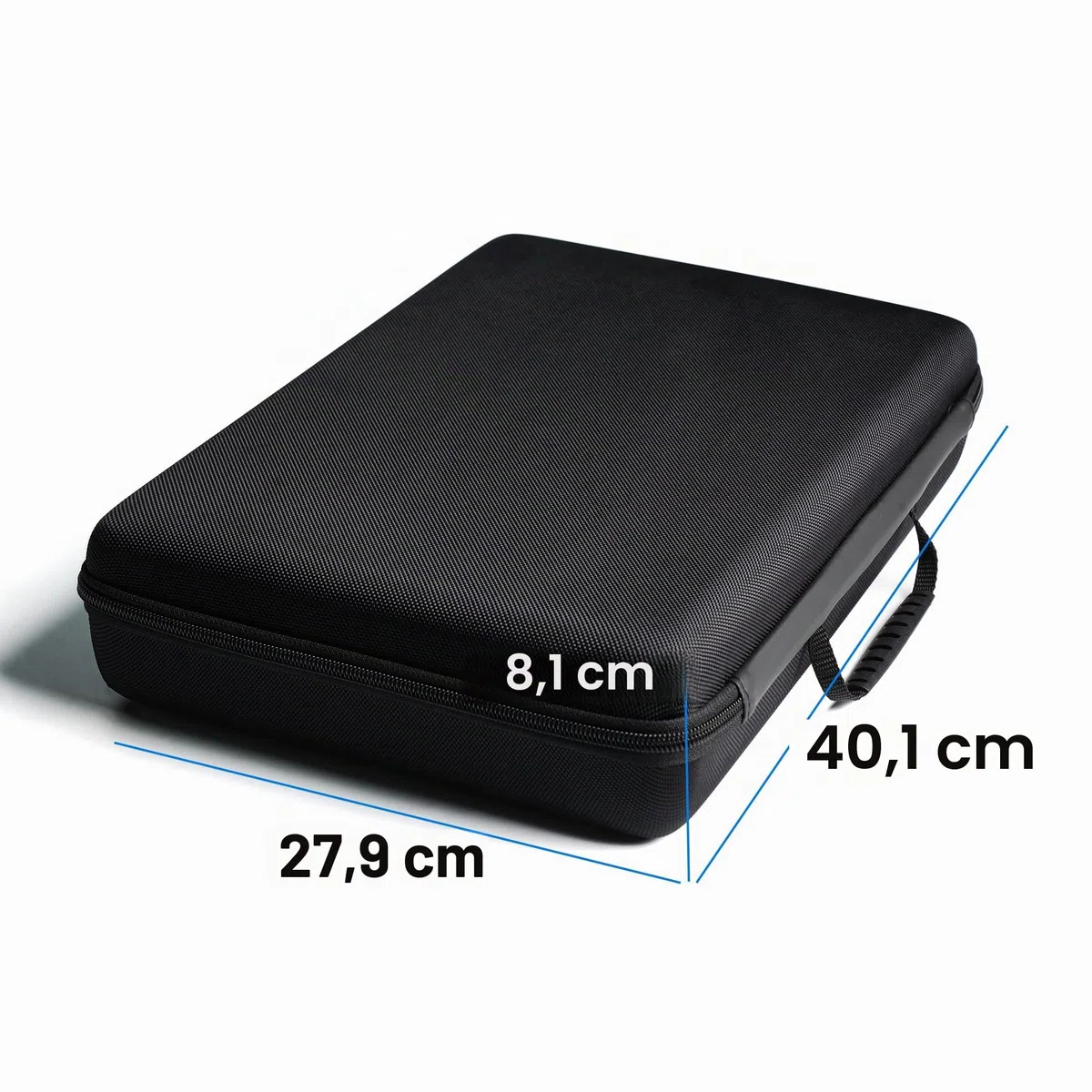 Maletín rígido de viaje y almacenamiento, caja de almacenamiento para relojes para presentación y organización (18 compartimentos acolchados)