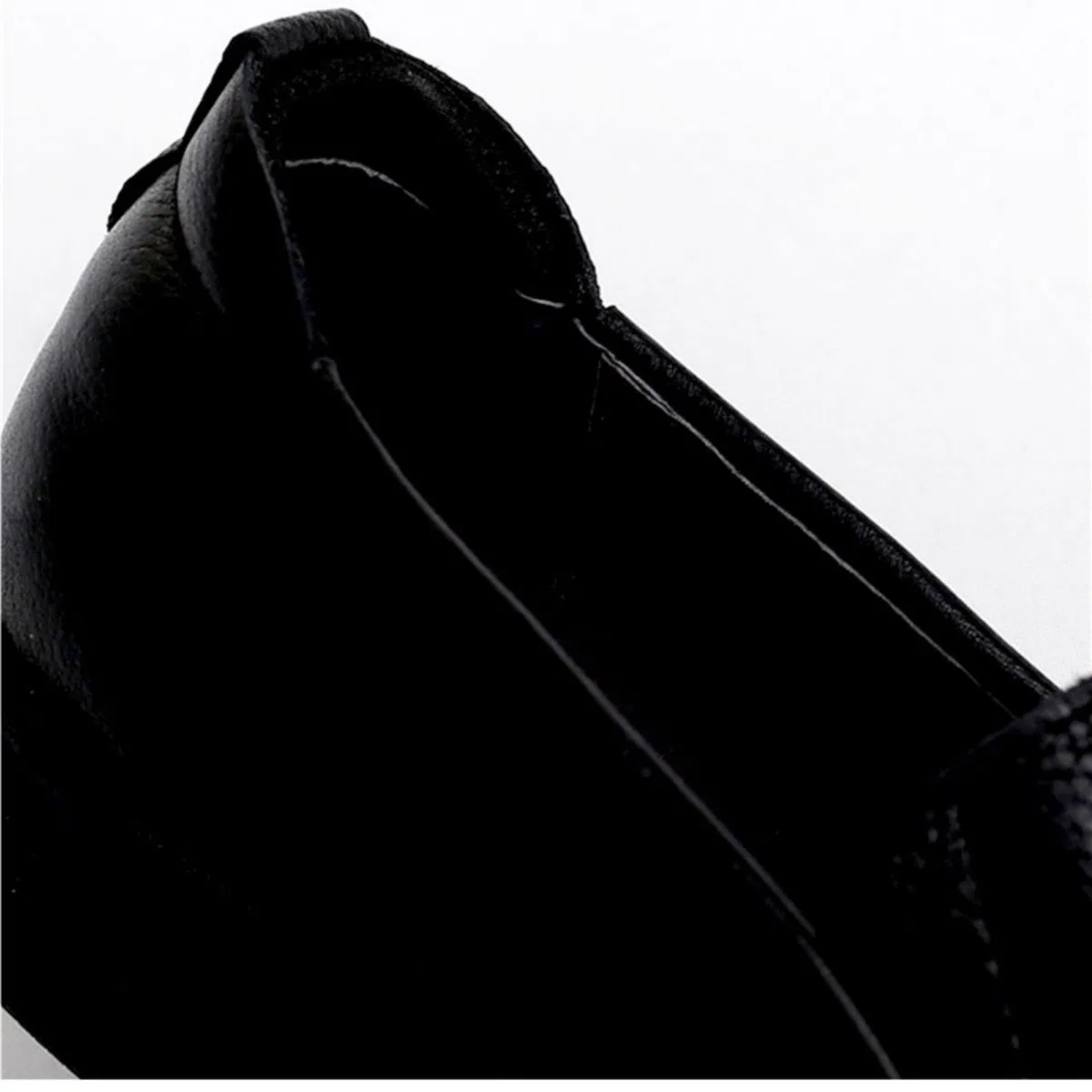 Amtopiyo Mocasines de piel auténtica suave para hombre, zapatos de vestir formales, Negro -, 42 EU