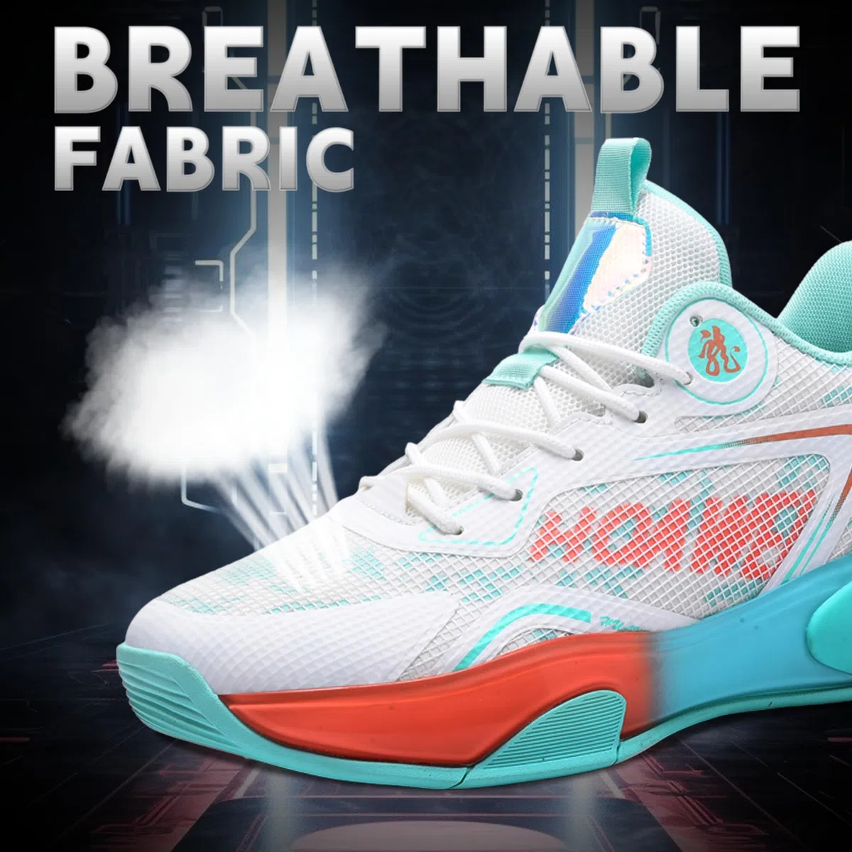 Zapatillas de Baloncesto de caña Alta con Degradado for Hombre: Malla Transpirable y Soporte Acolchado
