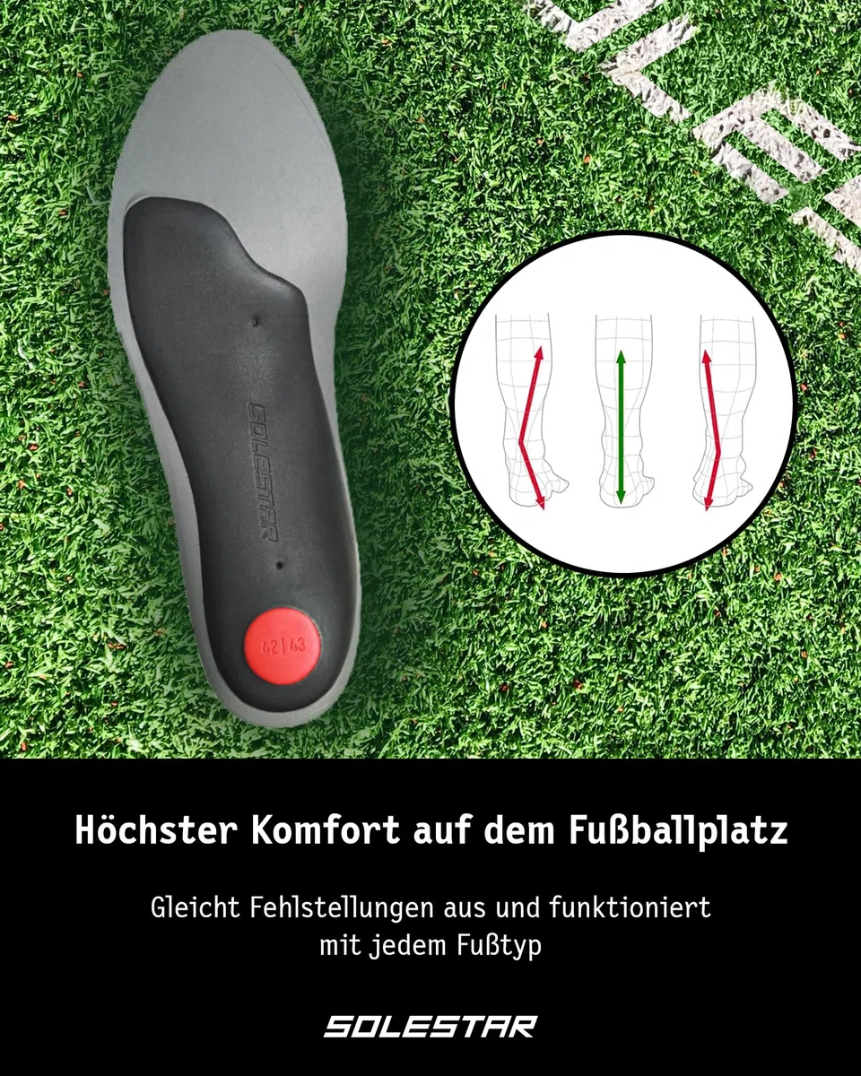 Solestar Kick - Plantillas para zapatos de fútbol (talla 37/38), diseño unisex