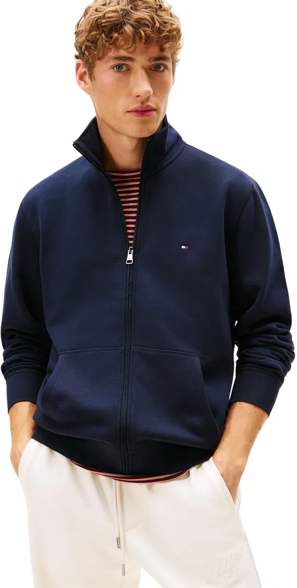 Tommy Hilfiger Essential Fleece Stand Collar Mw0mw41759 Sudadera con Cremallera Hombre (Pack de 1)