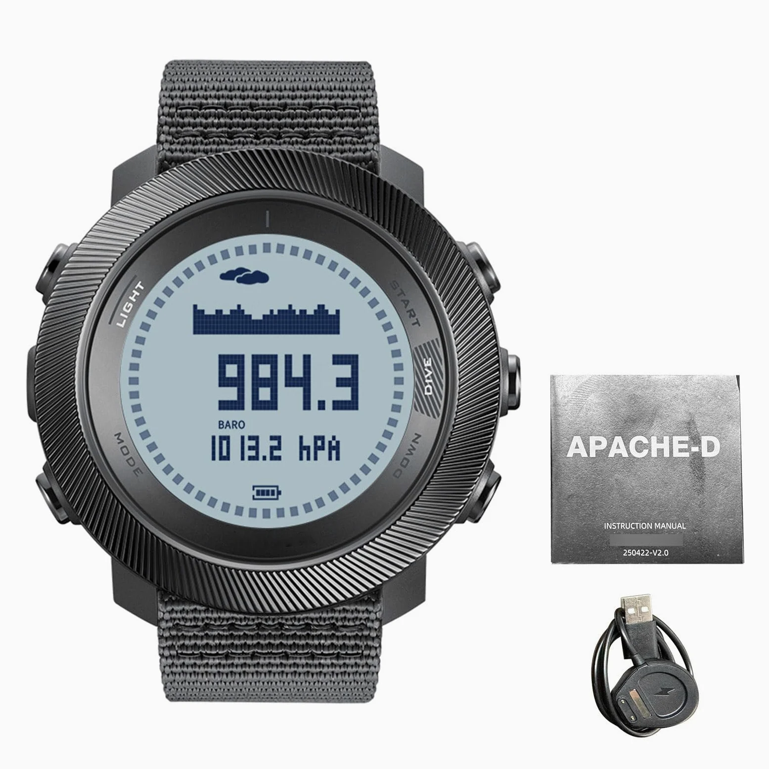 Garsent Reloj Deportivo Digital Profesional para Hombre con Retroiluminación LED y Brújula para Buceo Al Aire Cronómetro Resistente Al Agua de 100 M Contador de Pasos
