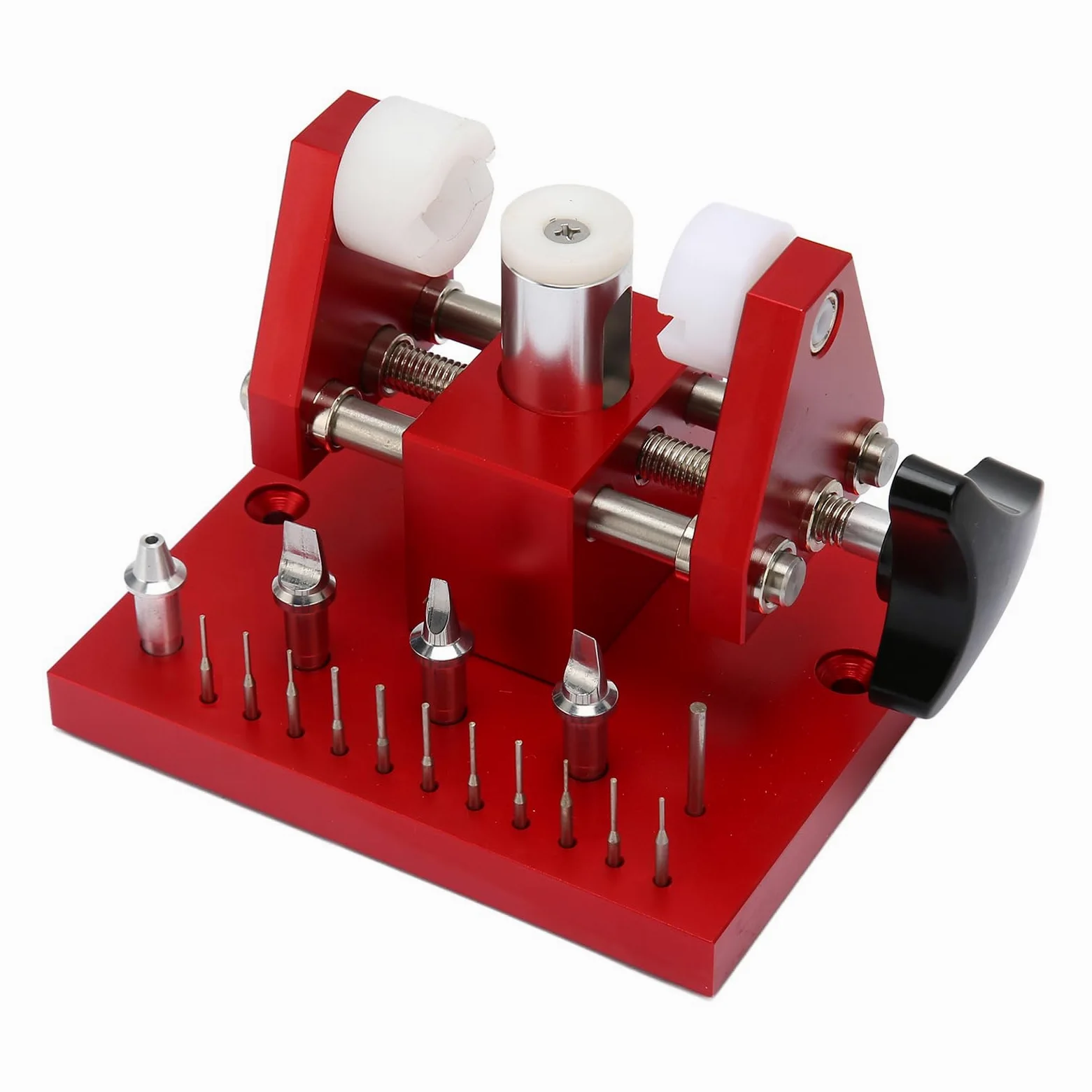 Fafeicy Apertura Profesional de Caja de Reloj, Removedor de Eslabones con Ergonómico para Reparación y Mantenimiento de Relojes, 15 Pasadores