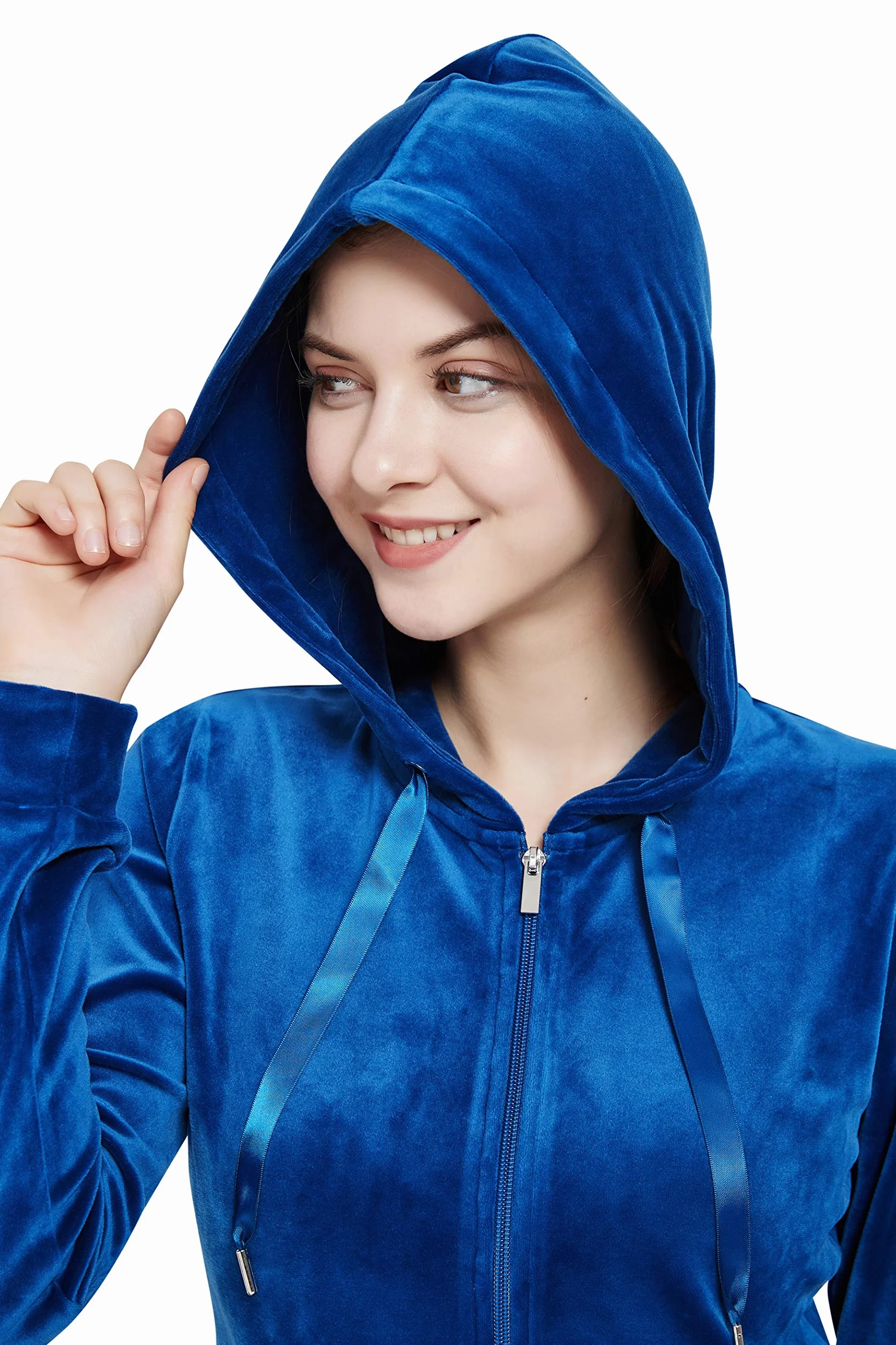 Woolicity Conjunto Chándal para Mujer Terciopelo Conjuntos Deportivos Chaquetas Sudadera con Cremallera y Pantalones Trajes de 2 Piezas