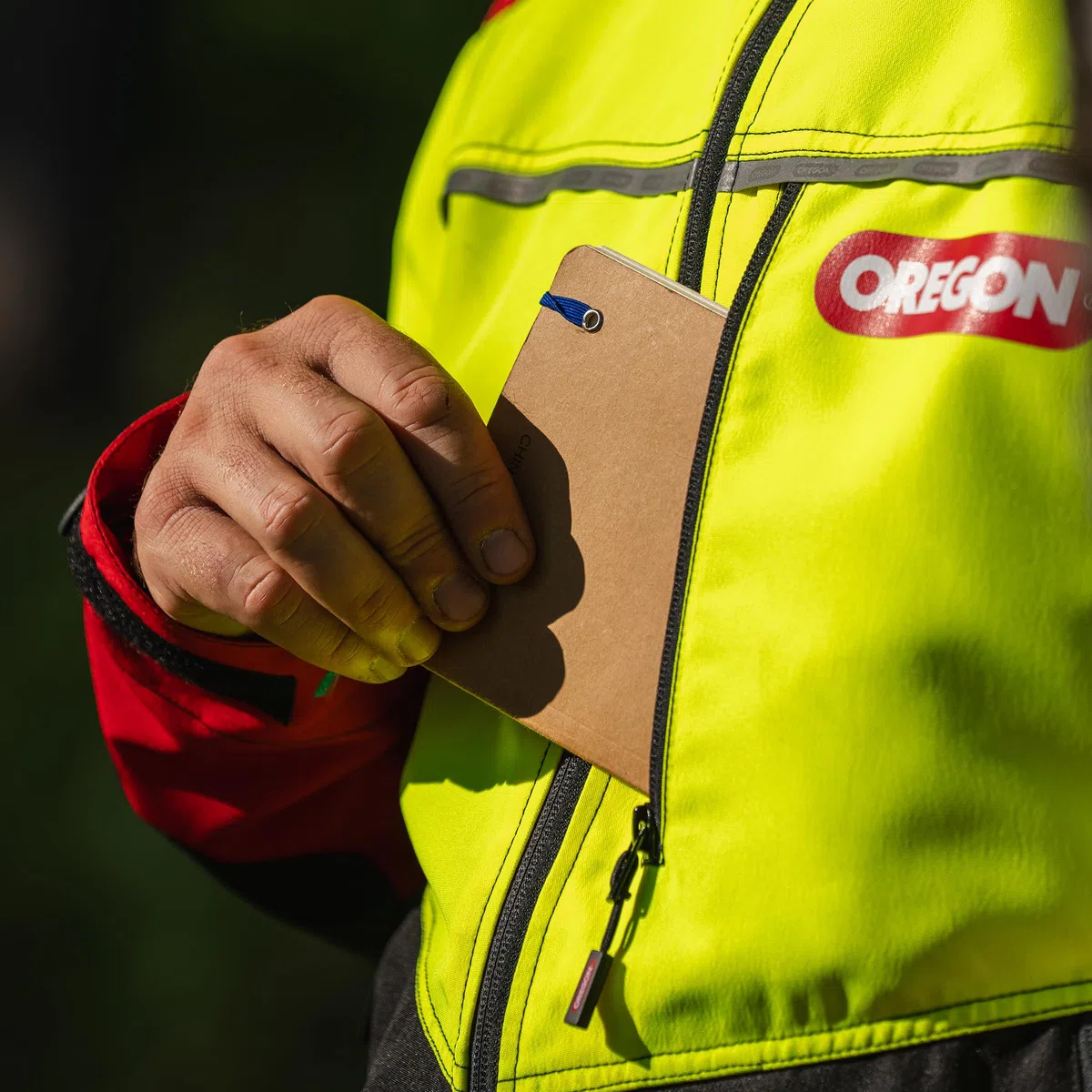 Oregon - Chaqueta Protect Pro Alta Visibilidad, Chaqueta EPI Profesional Resistente al Agua, Reflectante, con Tejido Elástico y Ventilación para Trabajos Forestales, Talla 3XL