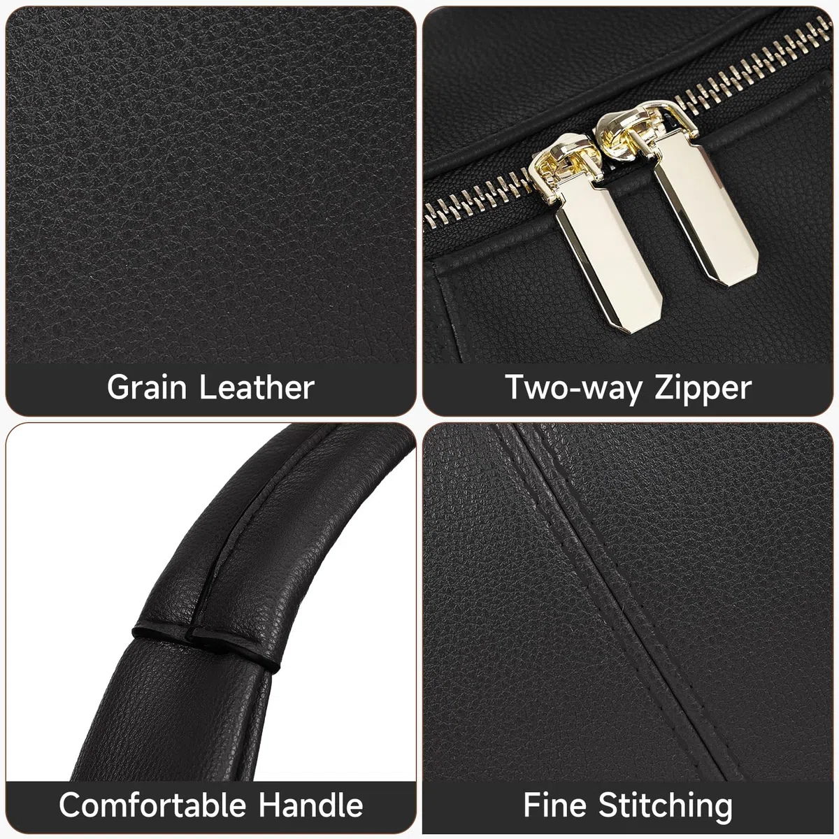 ACUYE Bolso de mano para mujer, de piel sintética, bolso de hombro para mujer, bolso de mano de cuero moderno de media luna