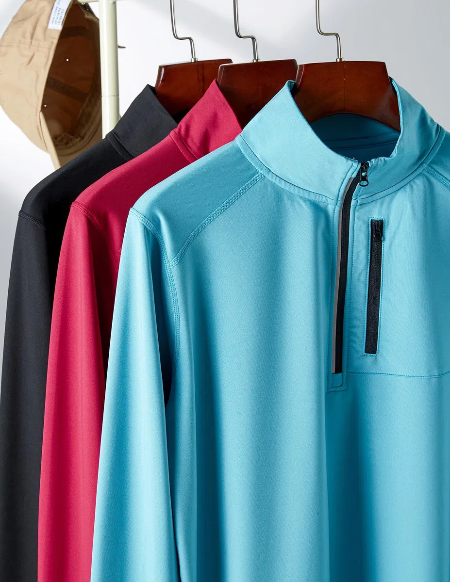 Liberty Imports Athletic Quarter Zip Pullover Long Sleeve Shirts Jersey de Alto Rendimiento Hombre (Pack de 3)