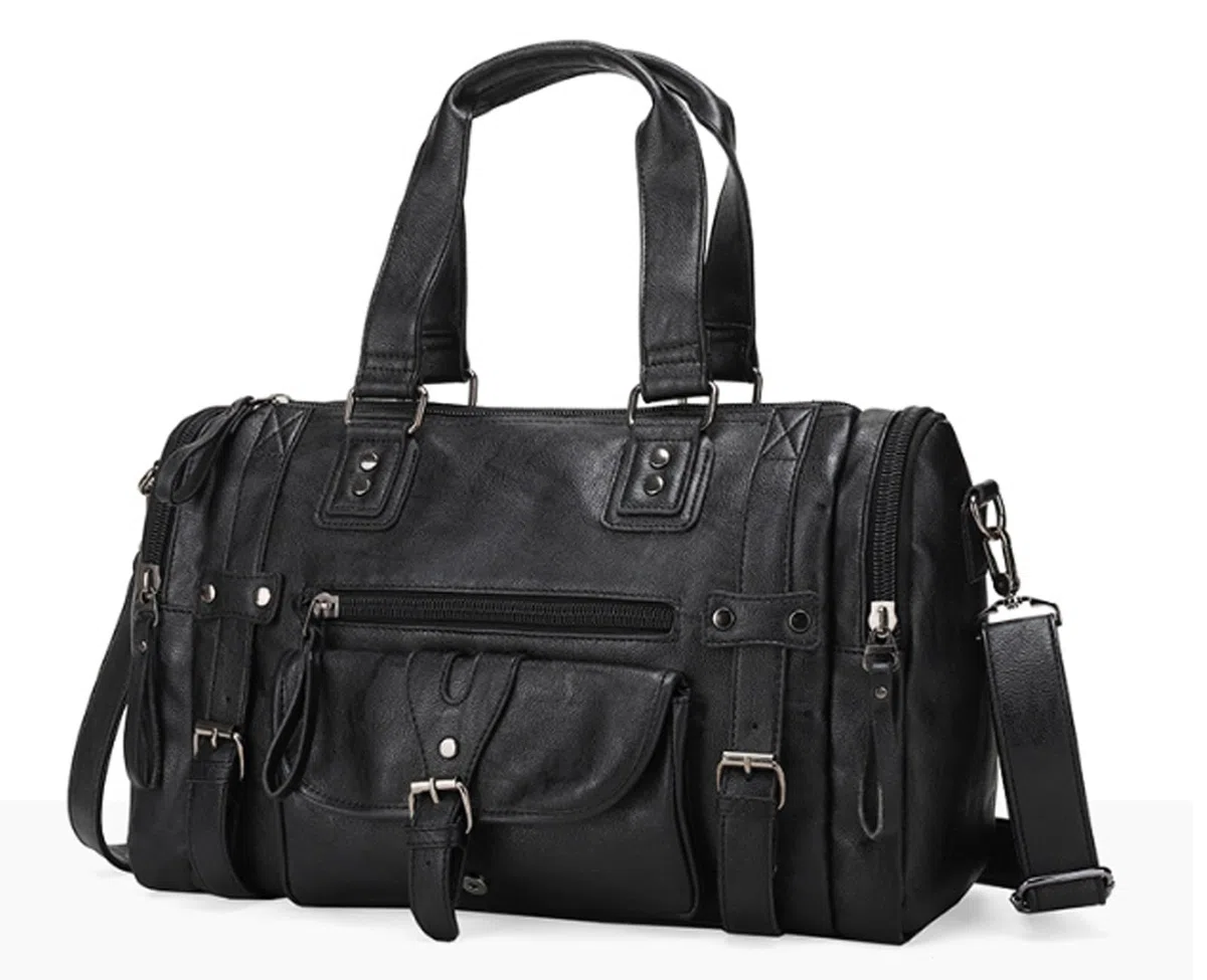 Bolso de mano y bolso de mano de piel sintética para viaje, bolso de hombro