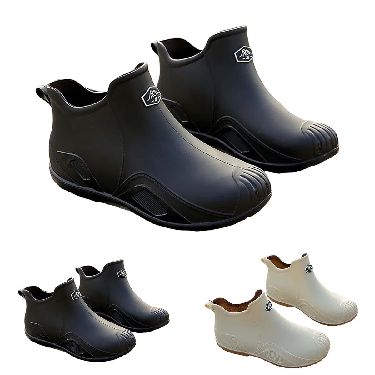Botas de goma cortas para hombre, botas de lluvia, zapatos de goma, impermeables, botas de goma, botas de jardín, botas de Wellington, botas de lluvia antideslizantes, botas de lluvia para exteriores