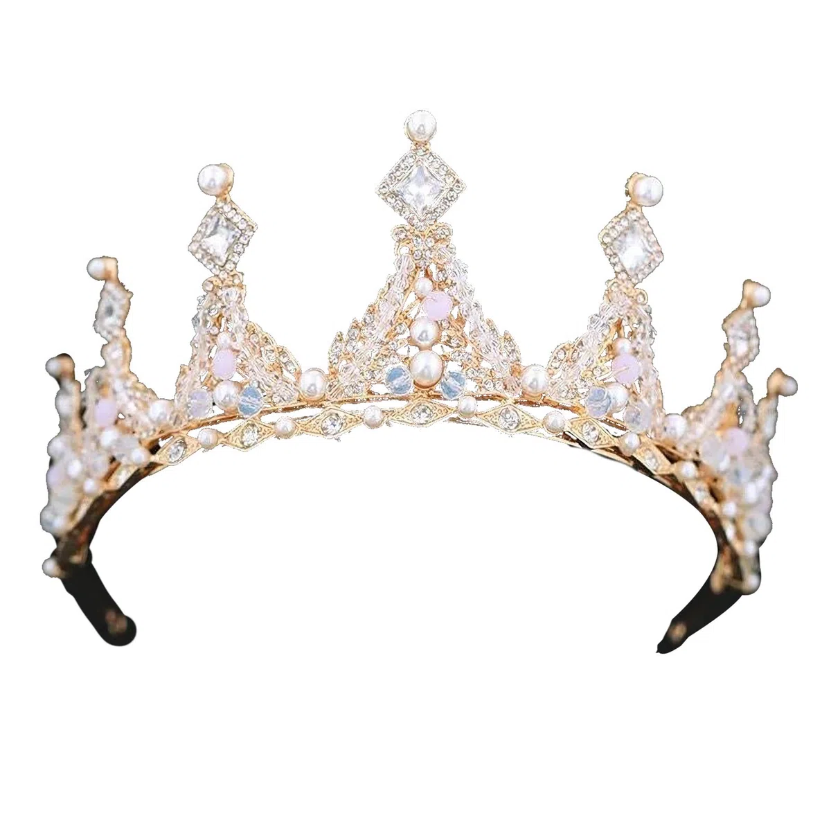 amropi Niñas Vestido de Princesa Fiesta Boda Flor Bordado Largo Manga Tul Vestidos + Corona 3-12 Años