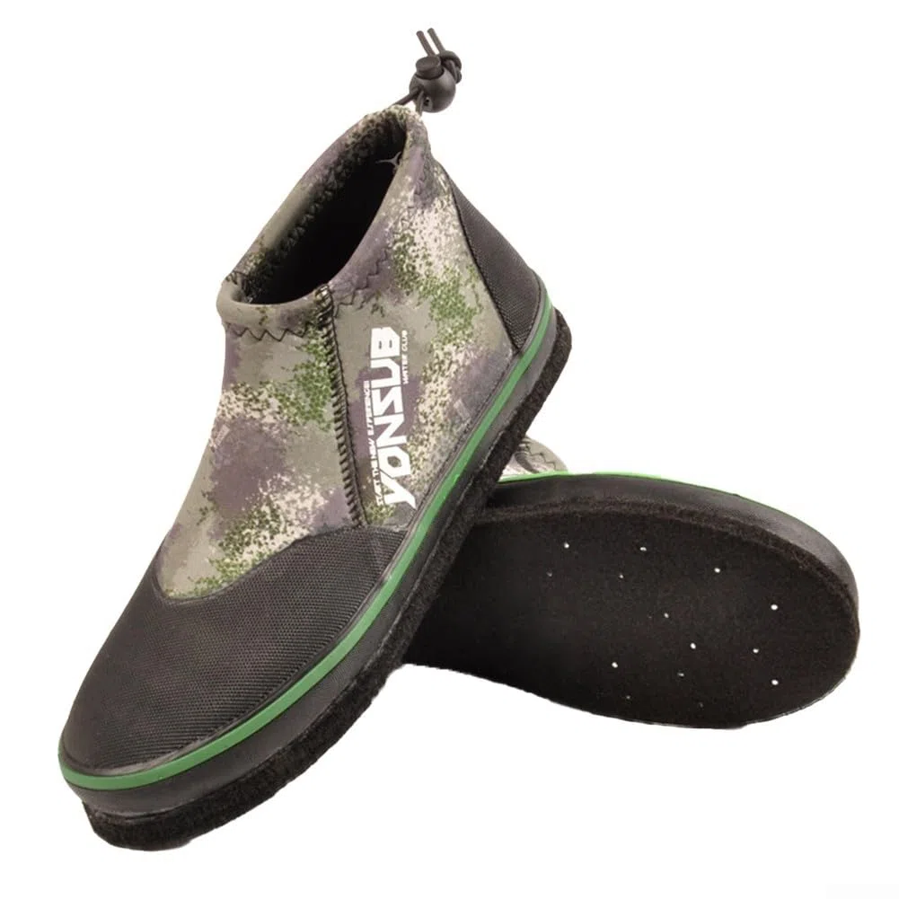 Zapatos de pesca de neopreno para hombre y mujer, fieltro de 3 mm, botas de roca, tachuelas de acero, equipo de caza, tallas del Reino Unido