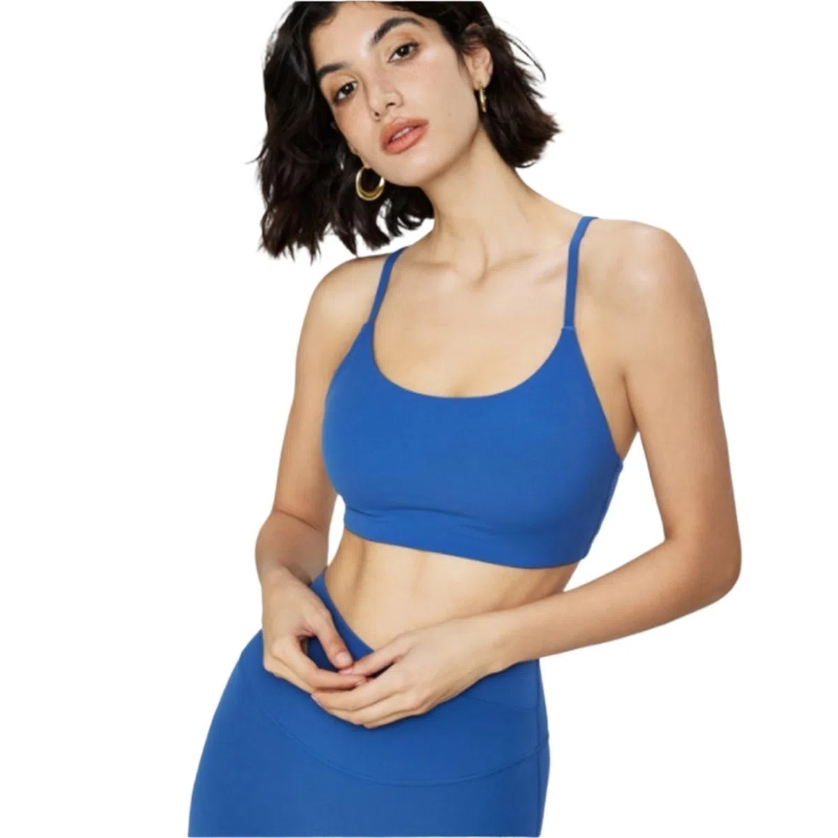 Sujetador Deportivo Mujer Sujetador Deportivo De Yoga Con Copa Extraíble Y Sin Aros Con Espalda Cruzada Y Soporte Medio For Mujer Sujetador Gimnasio(Blue,XL)