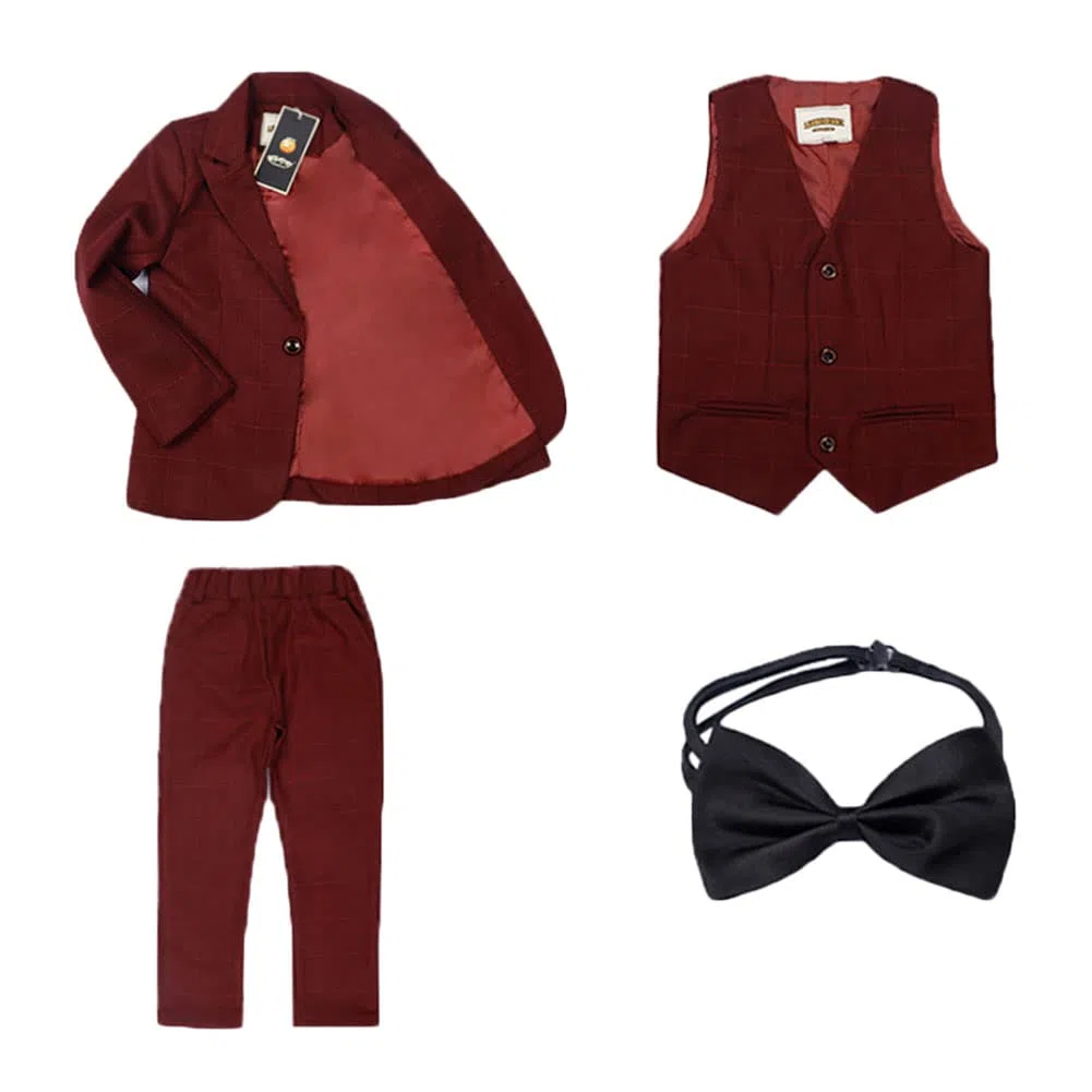 Niño Traje de Ceremonia Conjunto de 4/5 Piezas Slim Fit Formal de Esmoquin Conjunto de Traje Elegante para Bautizo Comunión