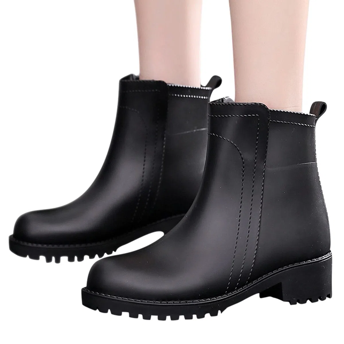 Botas de goma para mujer, botines de goma cortos, botas de lluvia, impermeables, botines de jardín, botas de goma, para exteriores, antideslizantes, para tobillo, botas de lluvia, botas de lluvia