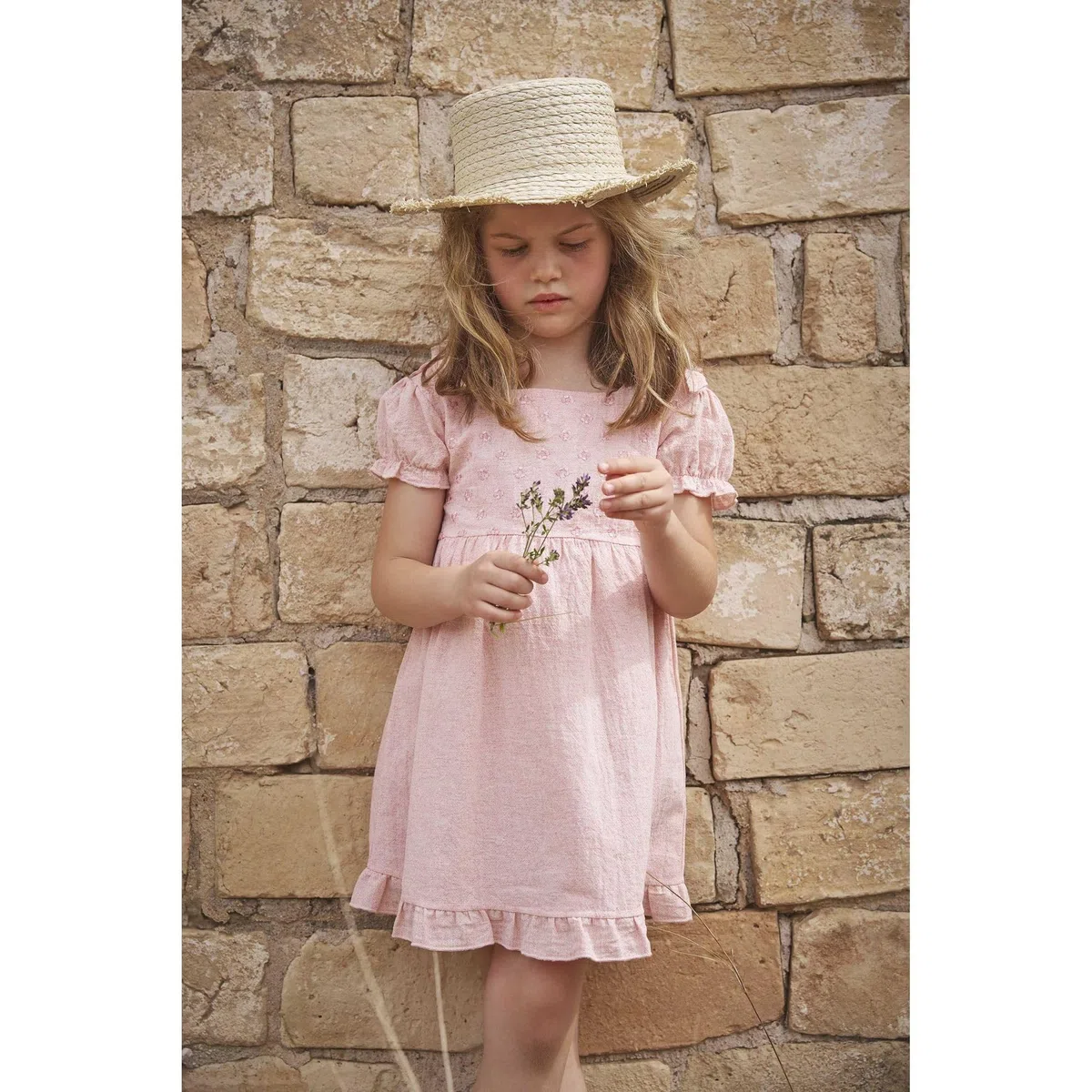 BABIDU Vestido Bebé Niña Verano Algodón 100% con Volantes, Tirantes o Mangas, Cuello Decorativo, Estampados Florales o Plumetti, Diseño Suave, Fresco y Cómodo para Ceremonias, Eventos o Uso Diario