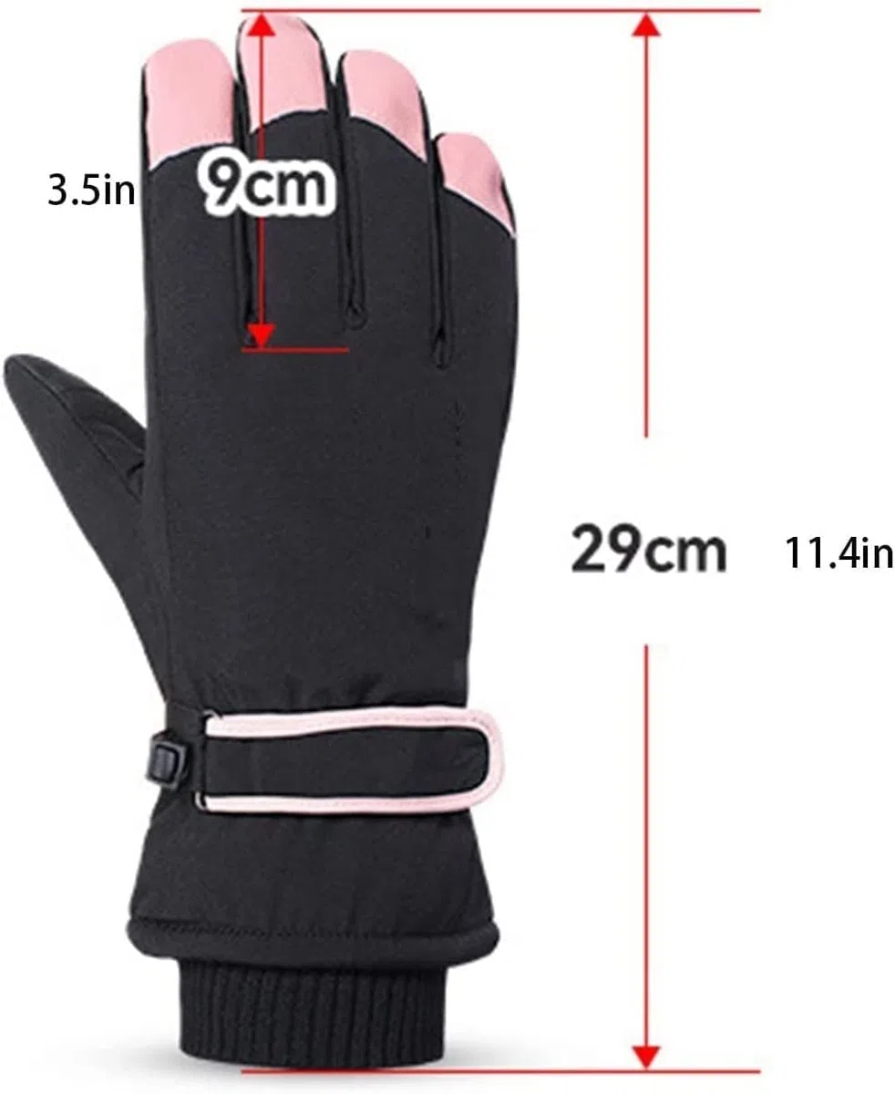 Habiba Mitones Guantes Gruesos cálidos de Invierno, Guantes de Ciclismo de montañismo de esquí al Aire Libre, Guantes de Dedo Completo de algodón a Prueba de Viento con Pantalla táctil Útil
