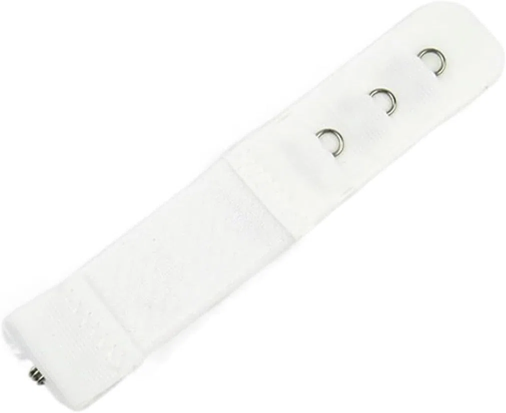 Sujetadores seguros, extensores versátiles, cierres giratorios, 1 fila y 3 ganchos, extensor de brasier, cierre de nailon, extensión de ropa interior, Blanco, 10Pc