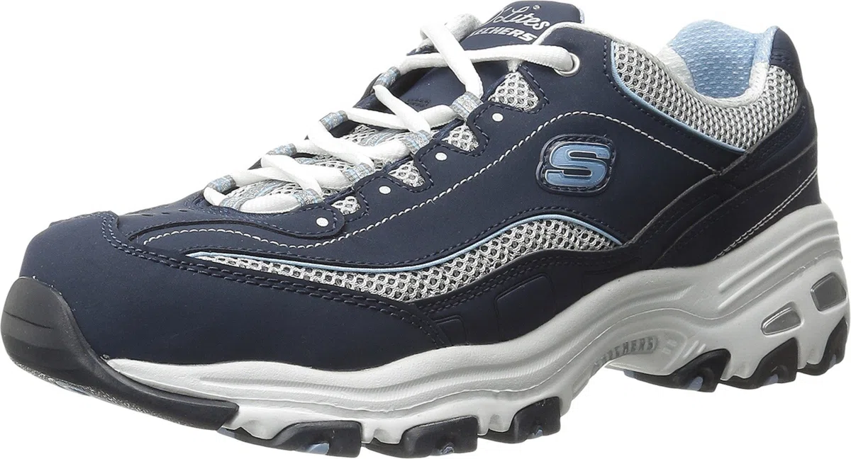 Skechers 11860EW, Zapatillas para Mujer, Azul (Marine Blue/White), 37.5 EU XW