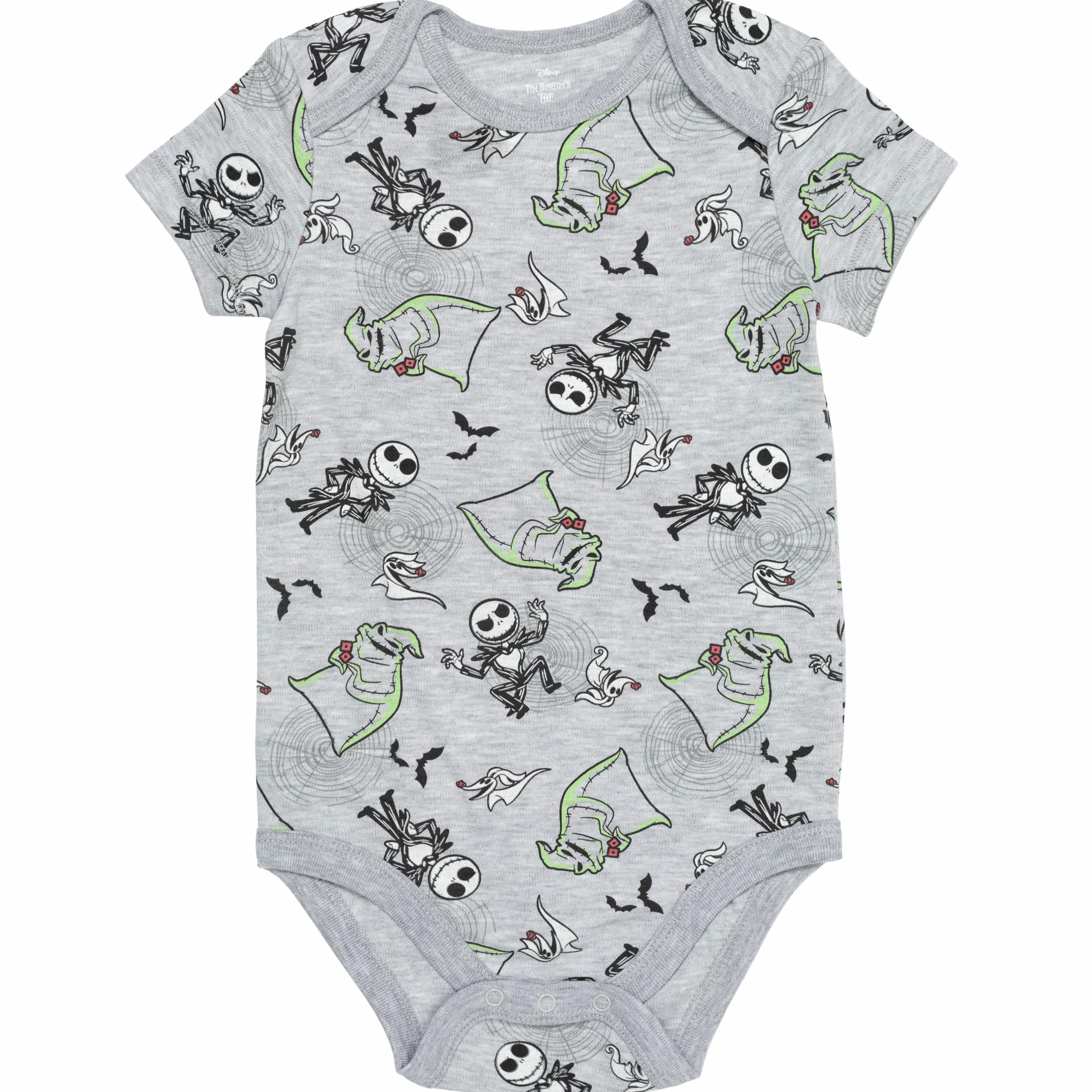 Disney Nightmare Before Christmas Sally Jack Skellington - Paquete de 5 mamelucos para recién nacidos a bebés