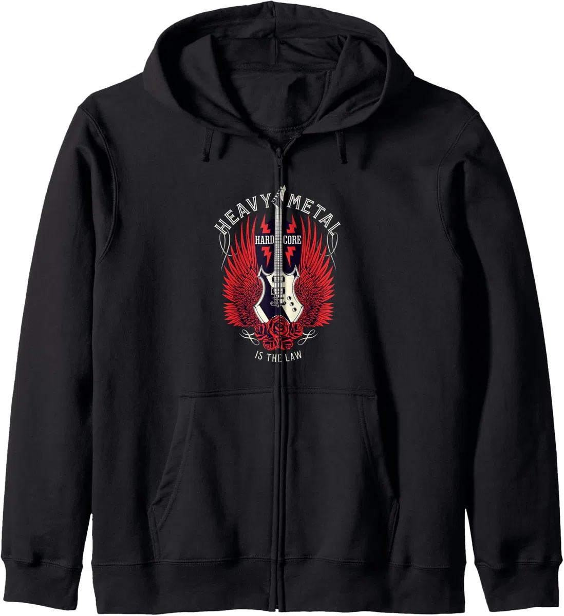 La música heavy metal hard core es la ley que rige el mundo Sudadera con Capucha