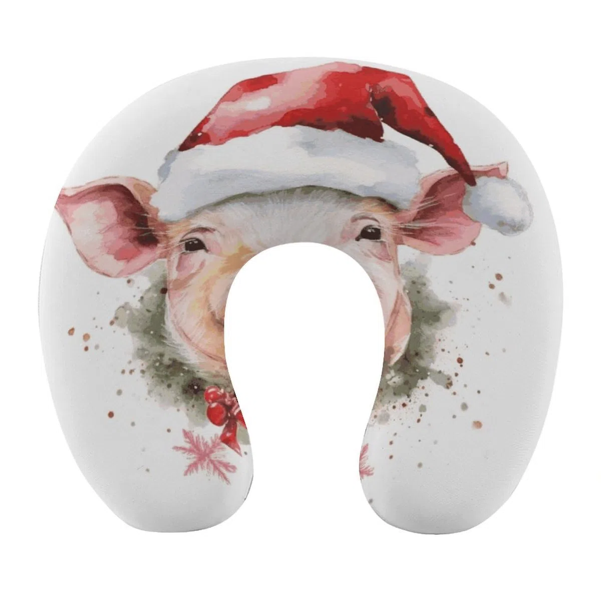 Sonriente (2) almohadas en forma de U, núcleo de almohada de espuma viscoelástica, cojín, proporciona apoyo para el cuello, almohada de viaje, adecuada para aviones, coches, hogares y