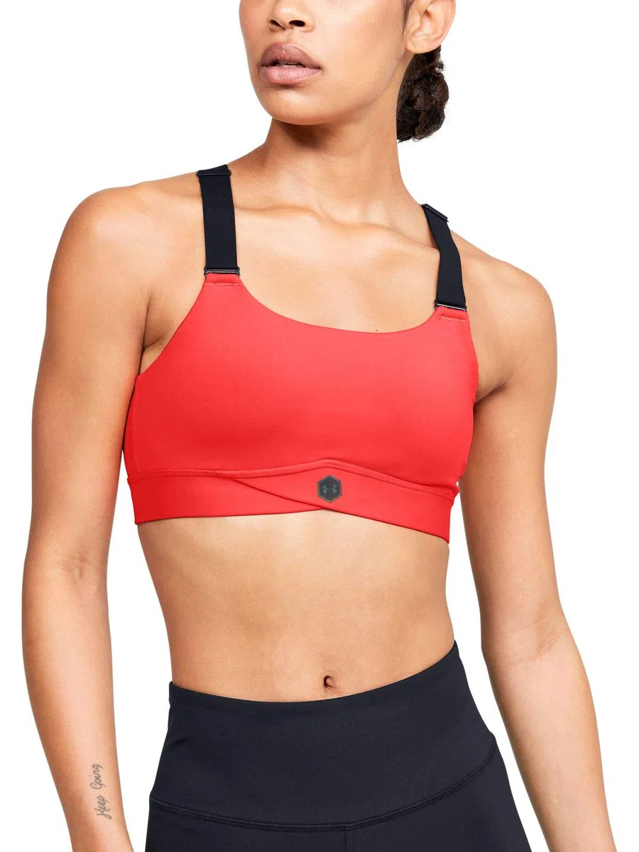 Under Armour Women's UA Rush Mid Sports Bra Sujetador Deportivo para Mujer con Tejido Súper Sedoso Mujer