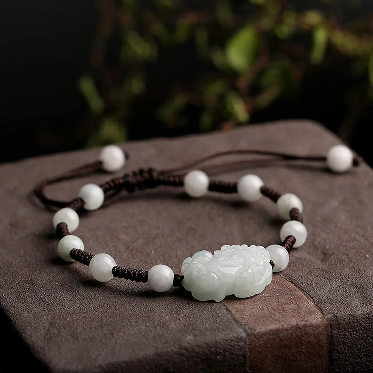 Abalorio, Hilo Rojo Amuleto De La Suerte Equilibrio Cuerda Esmeralda Amuleto Tejido Atraer Prosperidad Amor Suerte Dinero,Negro