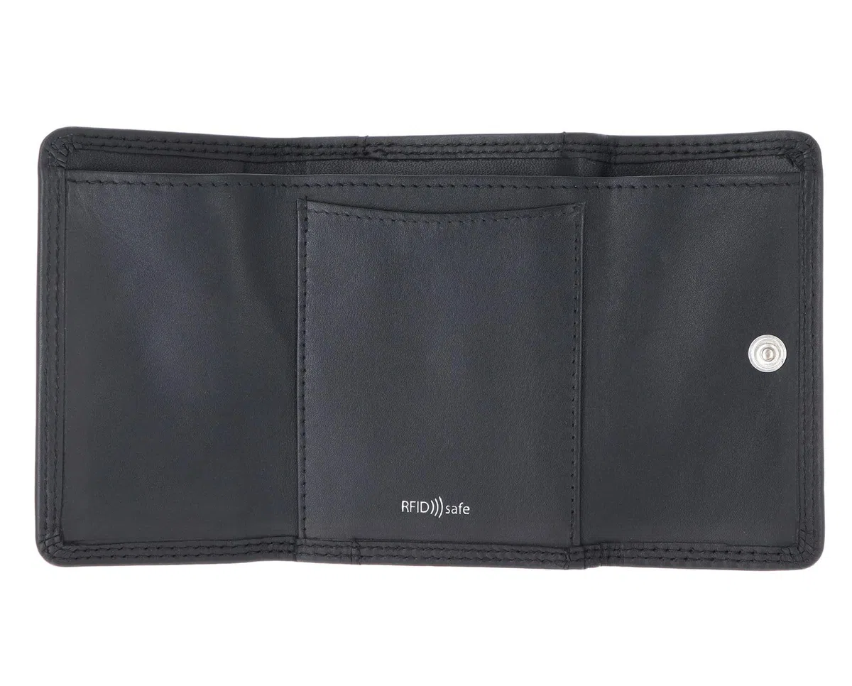 Golden Head Cuero Monedero Polo RFID Protect Minischeintasche 1314 Schwarz Negro