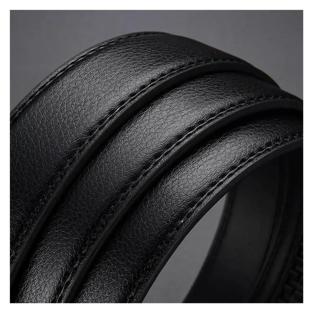 Cinturones de cuero genuino for hombre, de negocios, con hebilla de aleación ajustable automática for jeans, cinturones de cintura