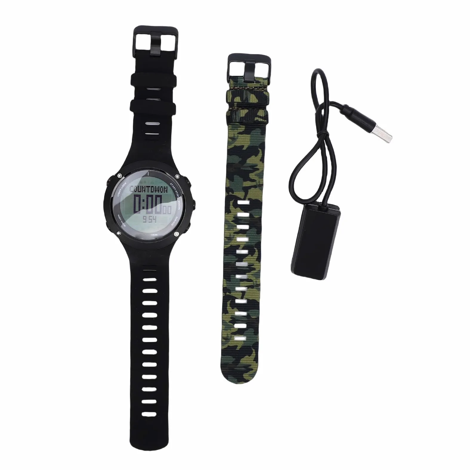 FILFEEL Reloj Deportivo para Hombre - Modo de Buceo Profesional con Sensor de Profundidad y Barómetro - 50M para Natación, Montañismo, Correr - Caja de Acero Inoxidable y Correa de Silicona -
