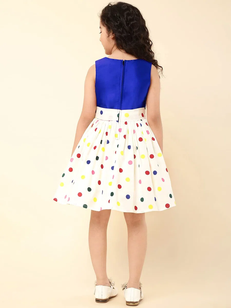 A.T.U.N. (ALL THINGS UBER NICE) Vestido skater de algodón a rayas sin mangas con doble lazo para niñas para fiestas y ocasiones especiales