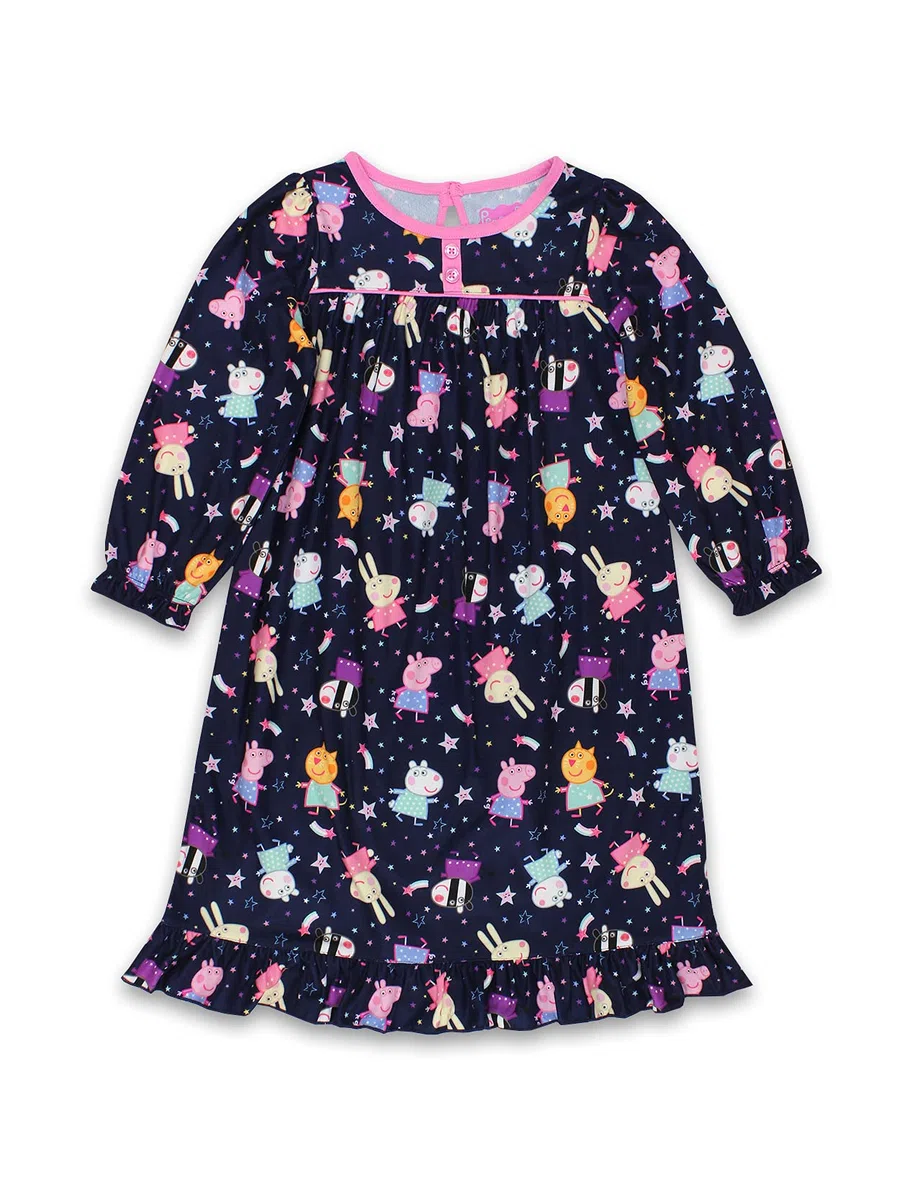 Peppa Pig Camisón de franela para niñas pequeñas - azul - 3 años